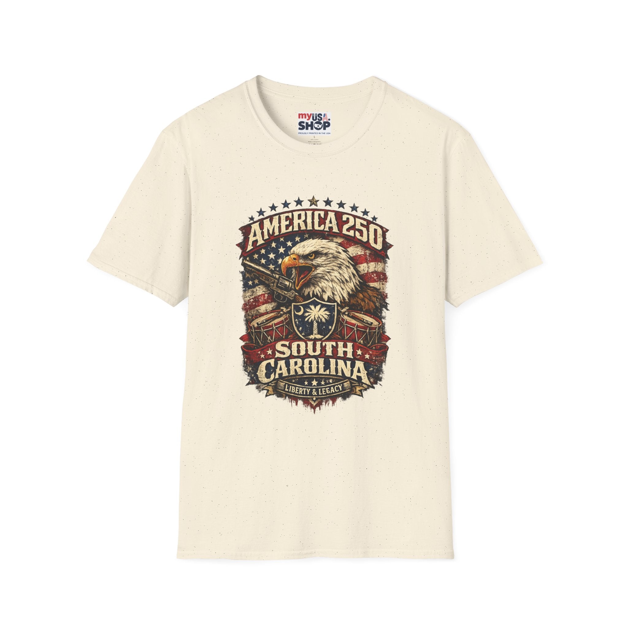 T-Shirt — America 250 South Carolina Vintage Eagle Patriotic Tee
