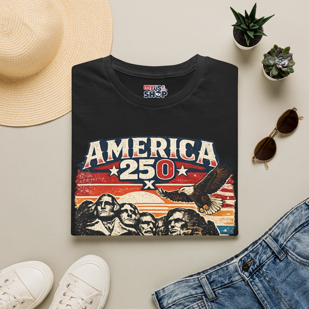 America 250 South Dakota T-Shirt — Vintage Eagle Patriotic USA Graphic Tee