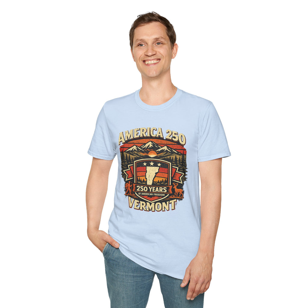 America 250 – 250 Years of American Freedom Vermont Vintage Tee Design