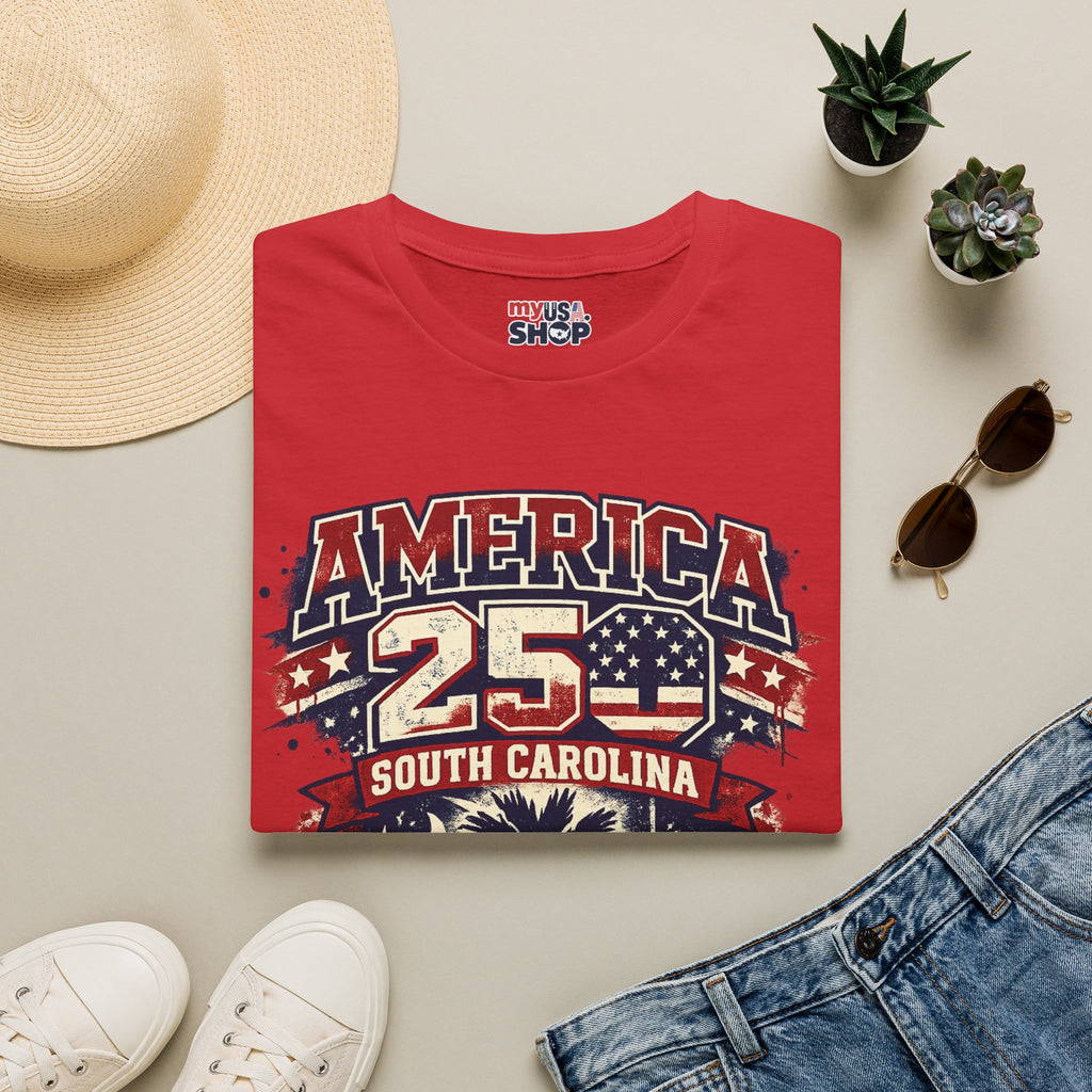 America 250 South Carolina T‑Shirt — Patriotic 250th Anniversary USA Graphic Tee
