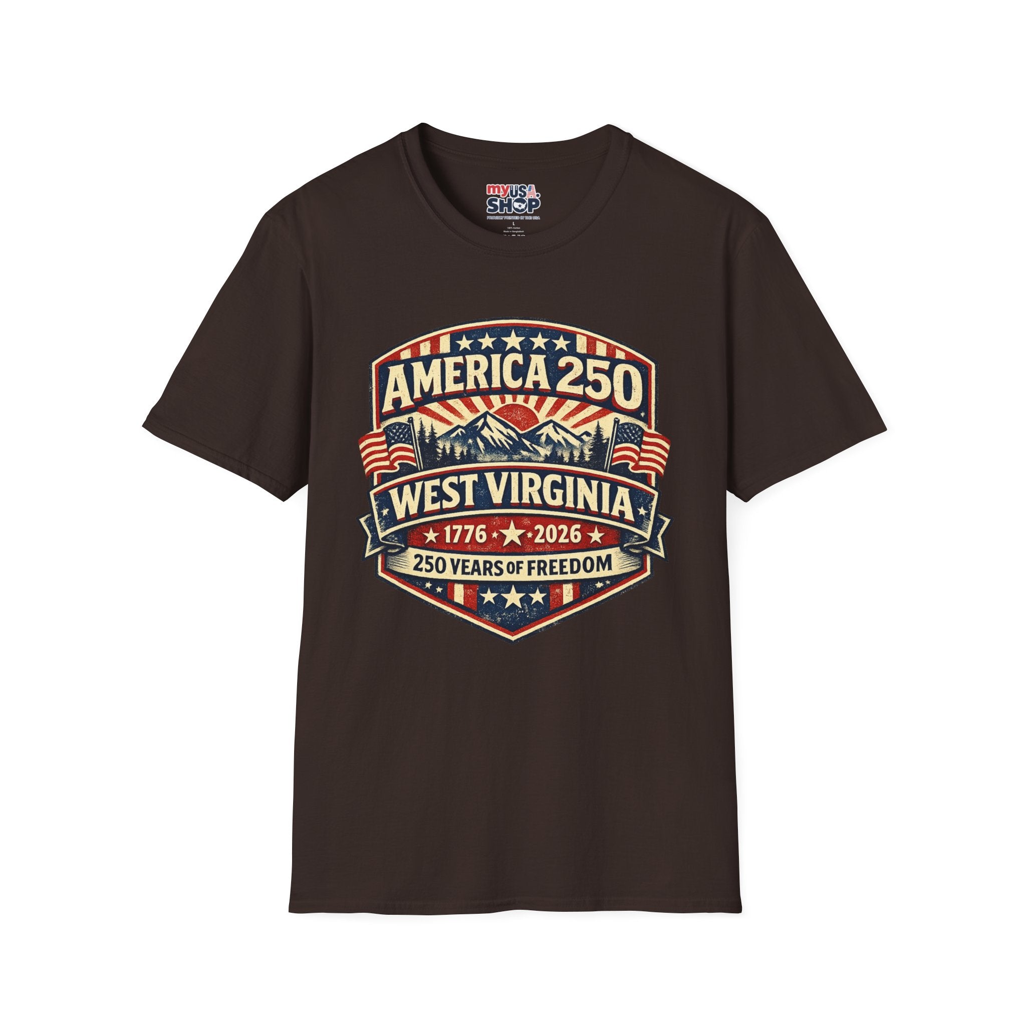 America 250 West Virginia T-Shirt — 250 Years of Freedom 1776–2026 Celebration Tee
