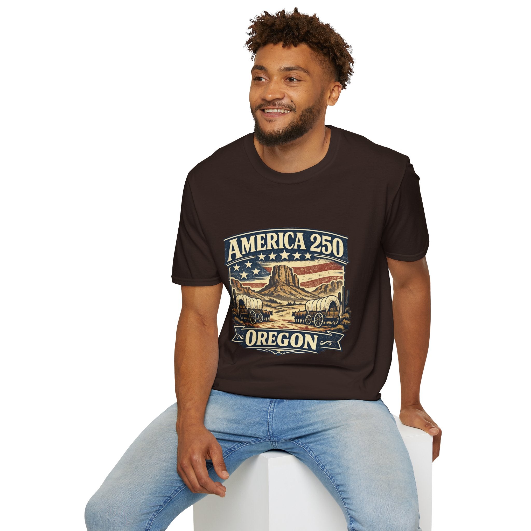 America 250 Shirt — Oregon Western Pioneer Trail Graphic Tee