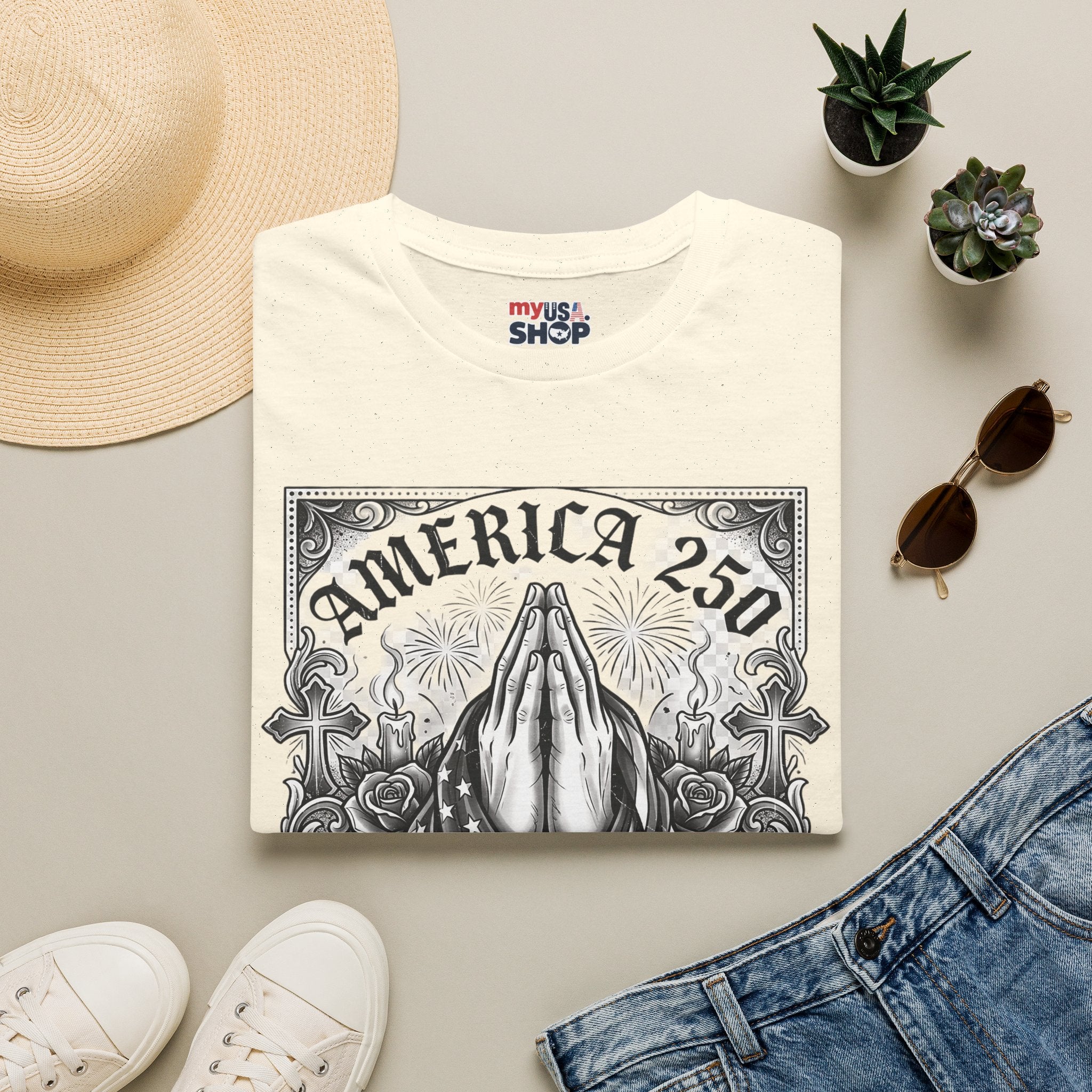 America 250 Praying Hands — Faith, Family, Freedom