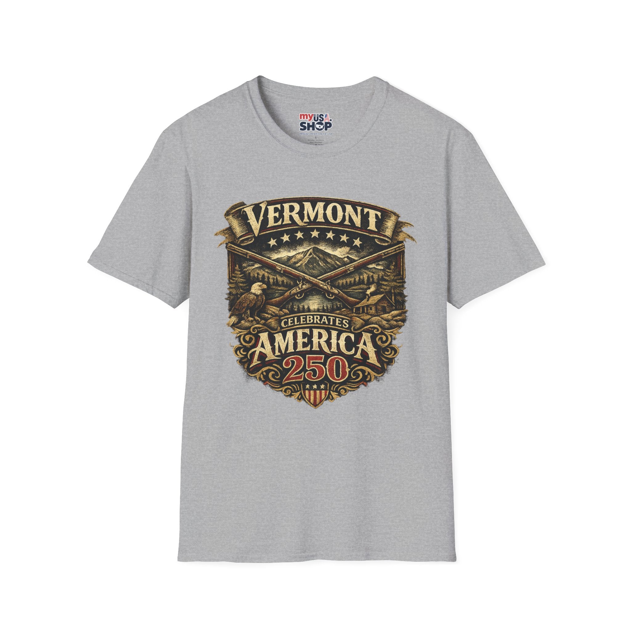America 250 – Vermont Freedom Heritage Vintage Tee Design