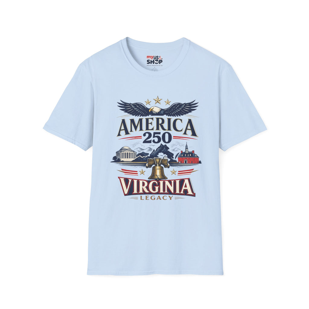 America 250 T‑Shirt – Virginia Legacy Patriotic Anniversary Tee