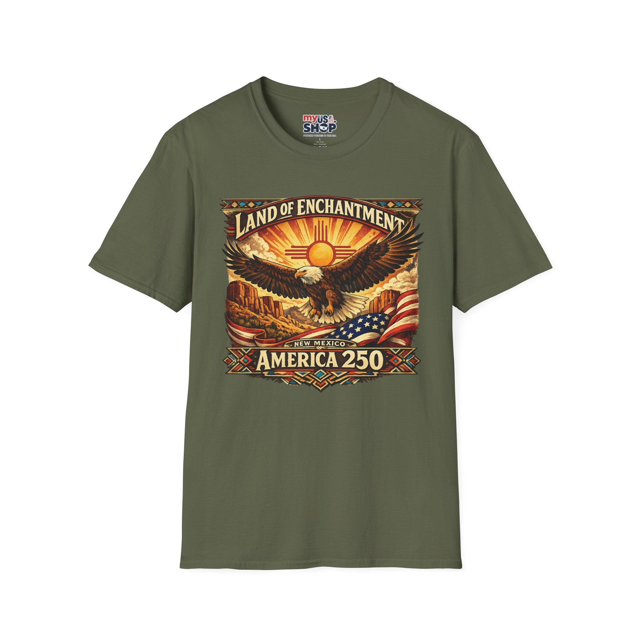 America 250 Land of Enchantment Eagle — New Mexico Patriotic Graphic Tee