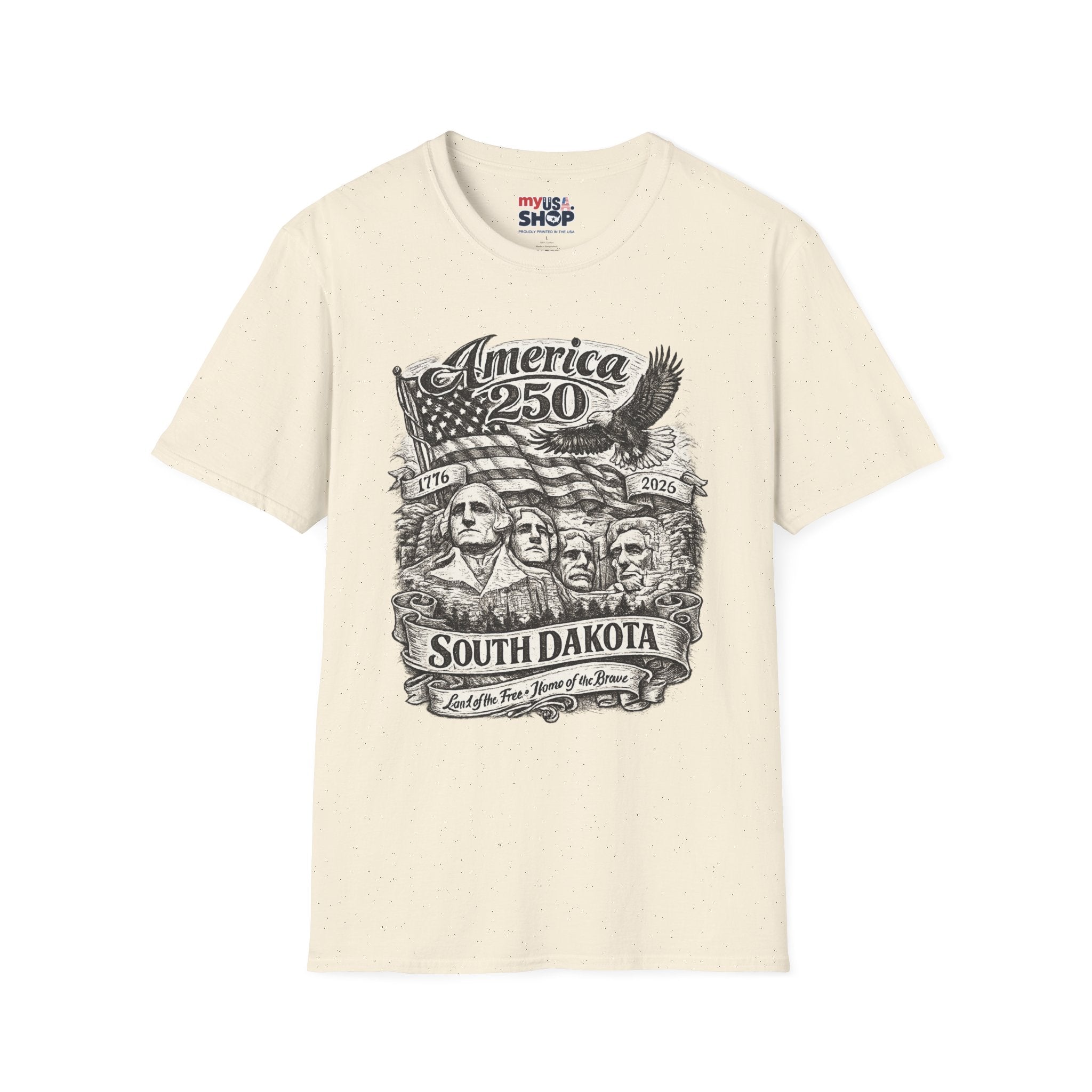 America 250 South Dakota T-Shirt — Mount Rushmore Patriotic Anniversary Graphic Tee