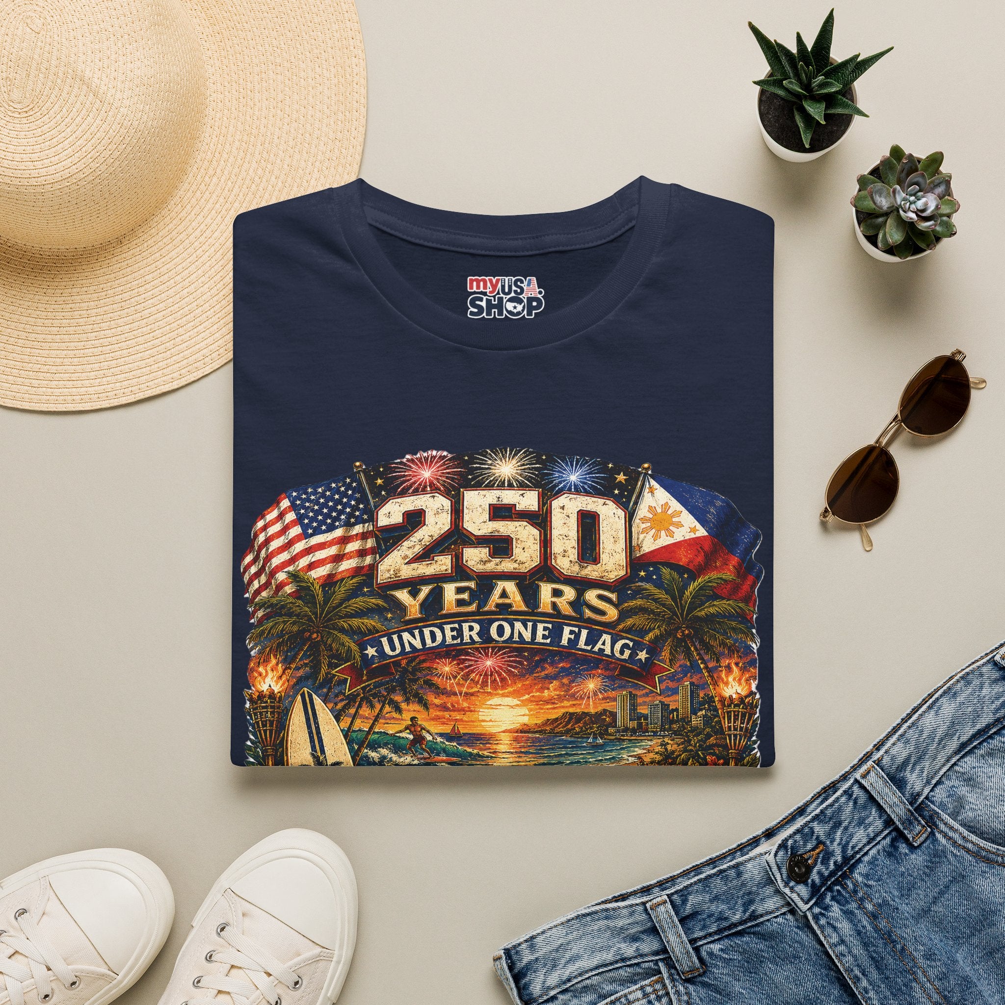 America 250 Years Under One Flag — USA & Philippines Patriotic