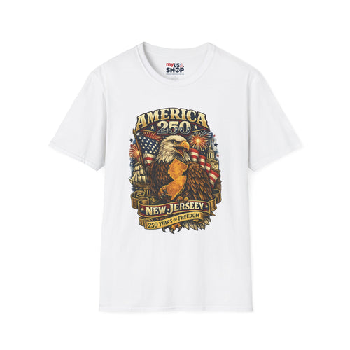 America 250 Eagle T‑Shirt — New Jersey Patriotic Tee