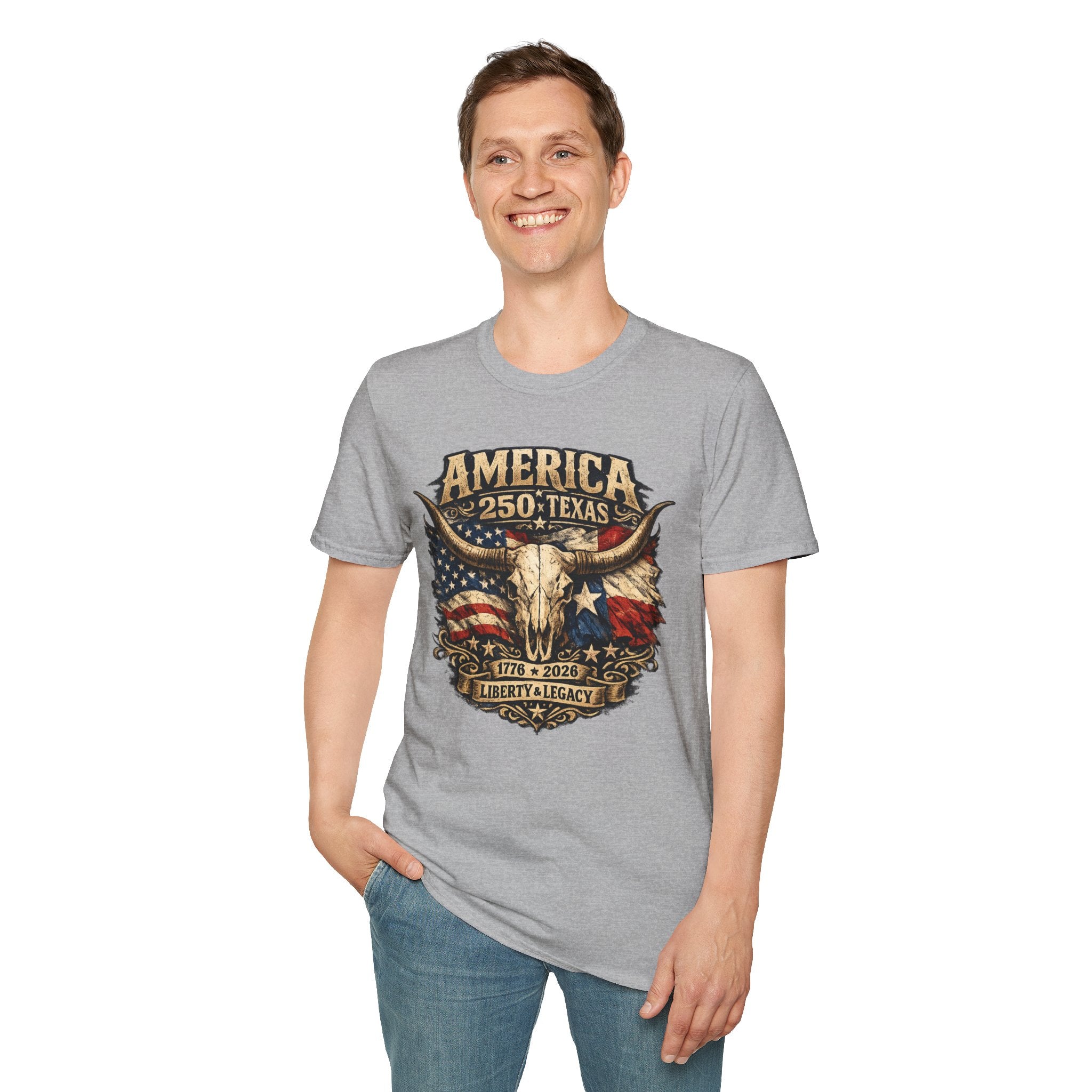America 250 Texas Shirt — Liberty & Legacy Western Graphic Tee