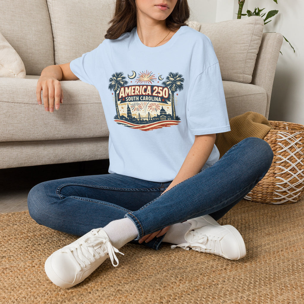 America 250 South Carolina T-Shirt — Palmetto Fireworks Celebration Tee