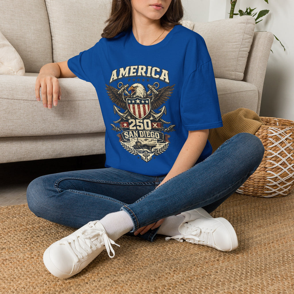 America 250 San Diego California Emblem Tee