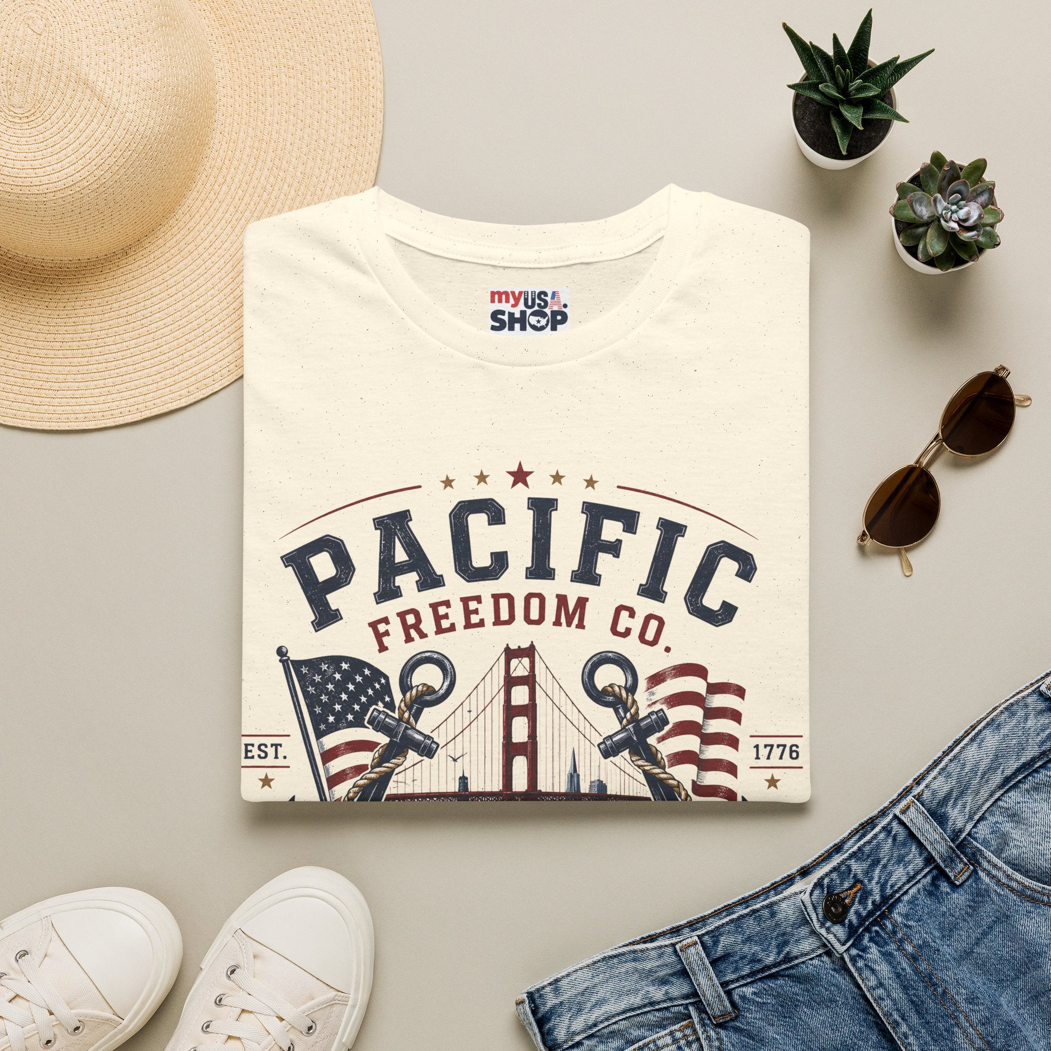 America 250 Pacific Freedom Co. San Francisco California T-Shirt