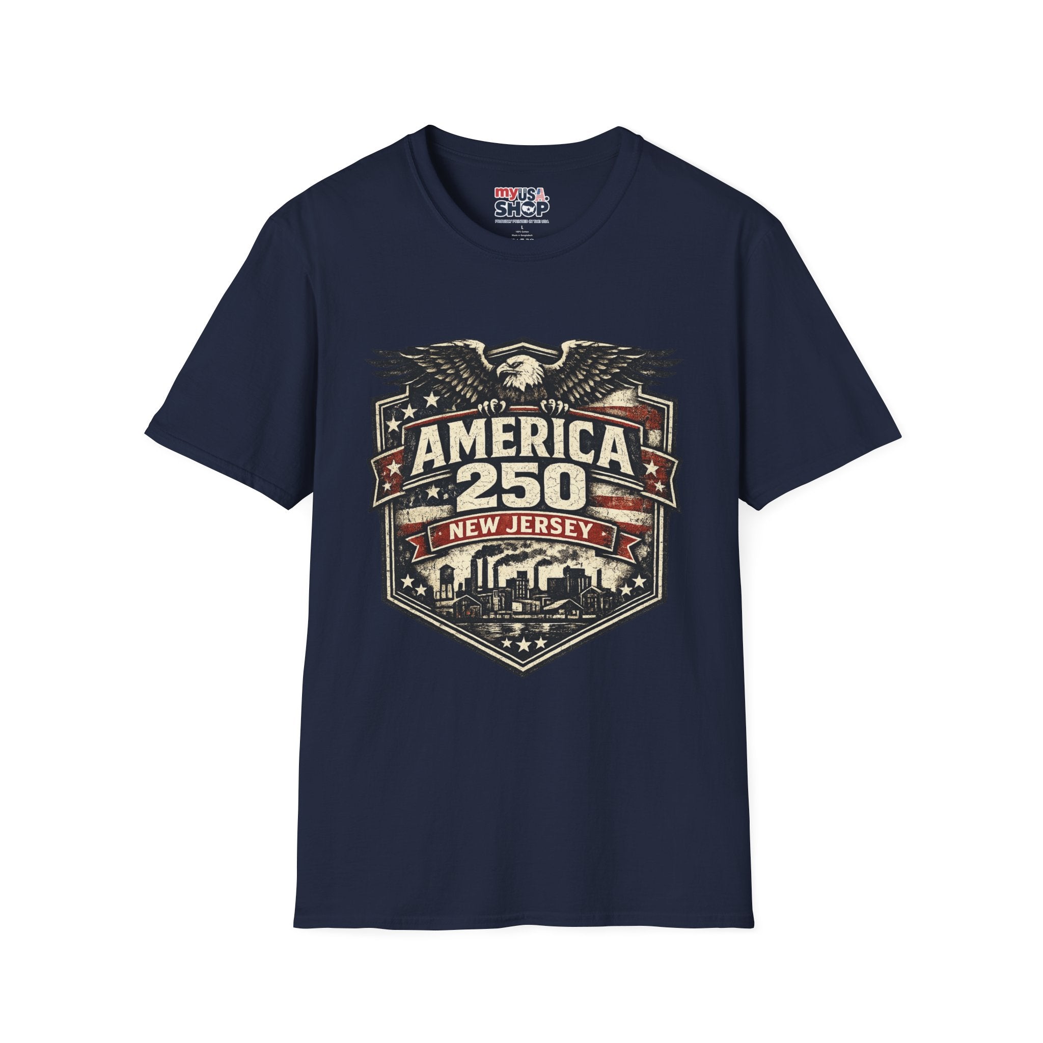 America 250 New Jersey — Vintage Eagle Patriotic