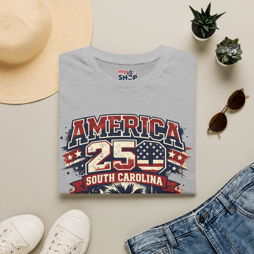 America 250 South Carolina T‑Shirt — Patriotic 250th Anniversary USA Graphic Tee