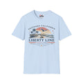 America 250 Southern California Liberty Line T-Shirt — Retro Beach Sunset Graphic