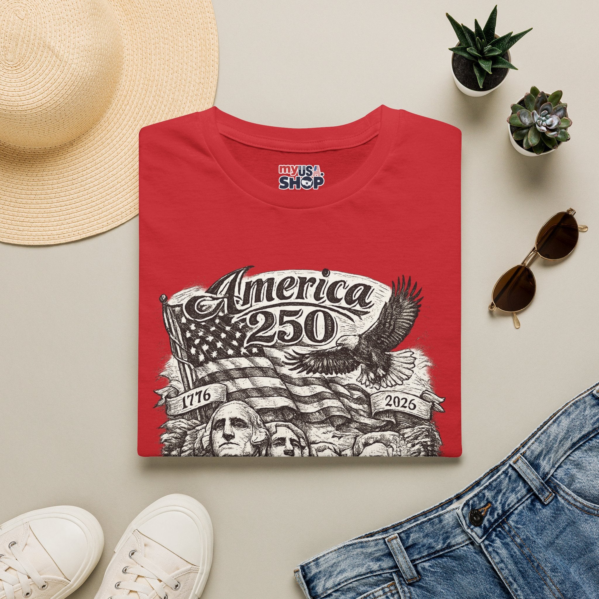 America 250 South Dakota T-Shirt — Mount Rushmore Patriotic Anniversary Graphic Tee