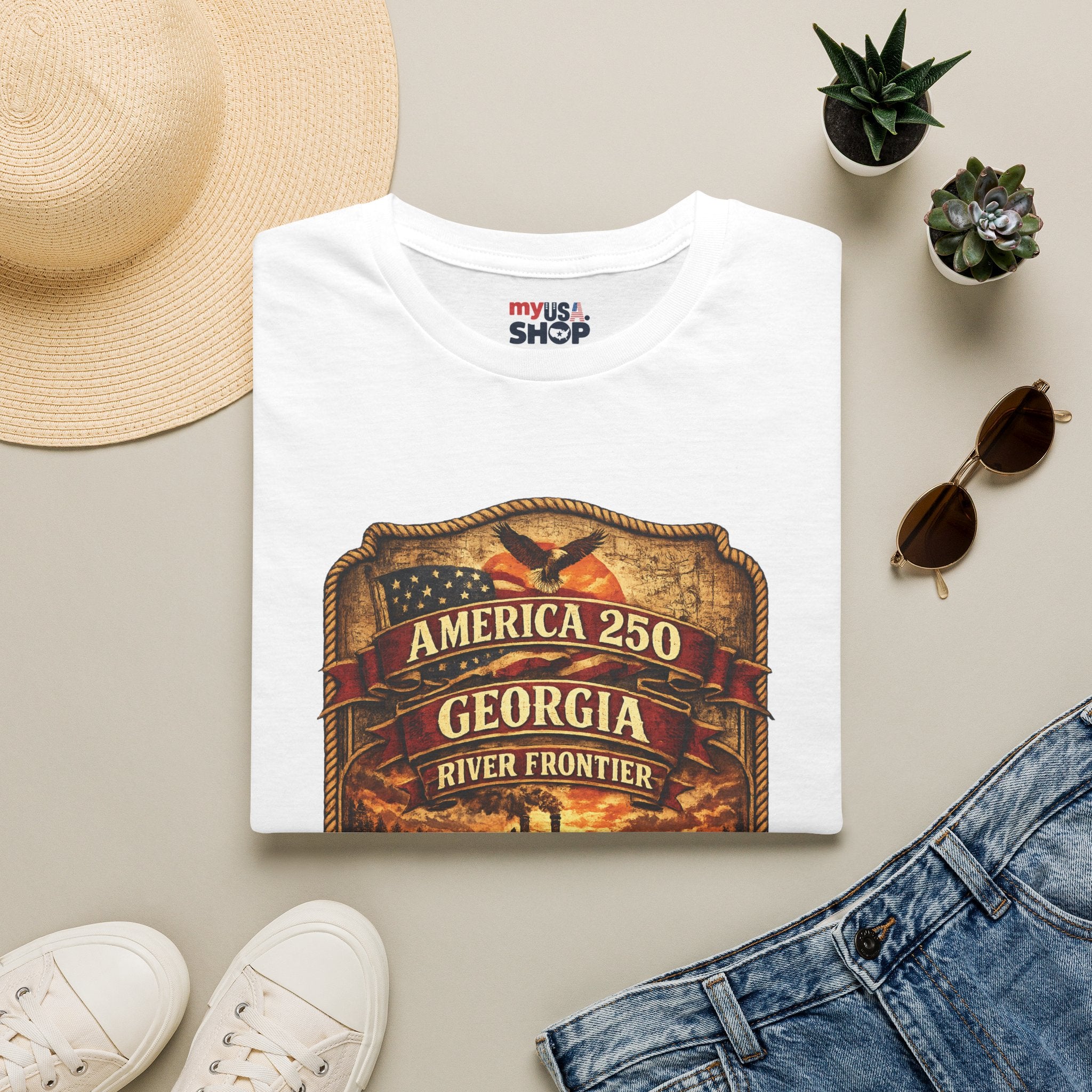 America 250 Georgia - River Frontier T‑Shirt