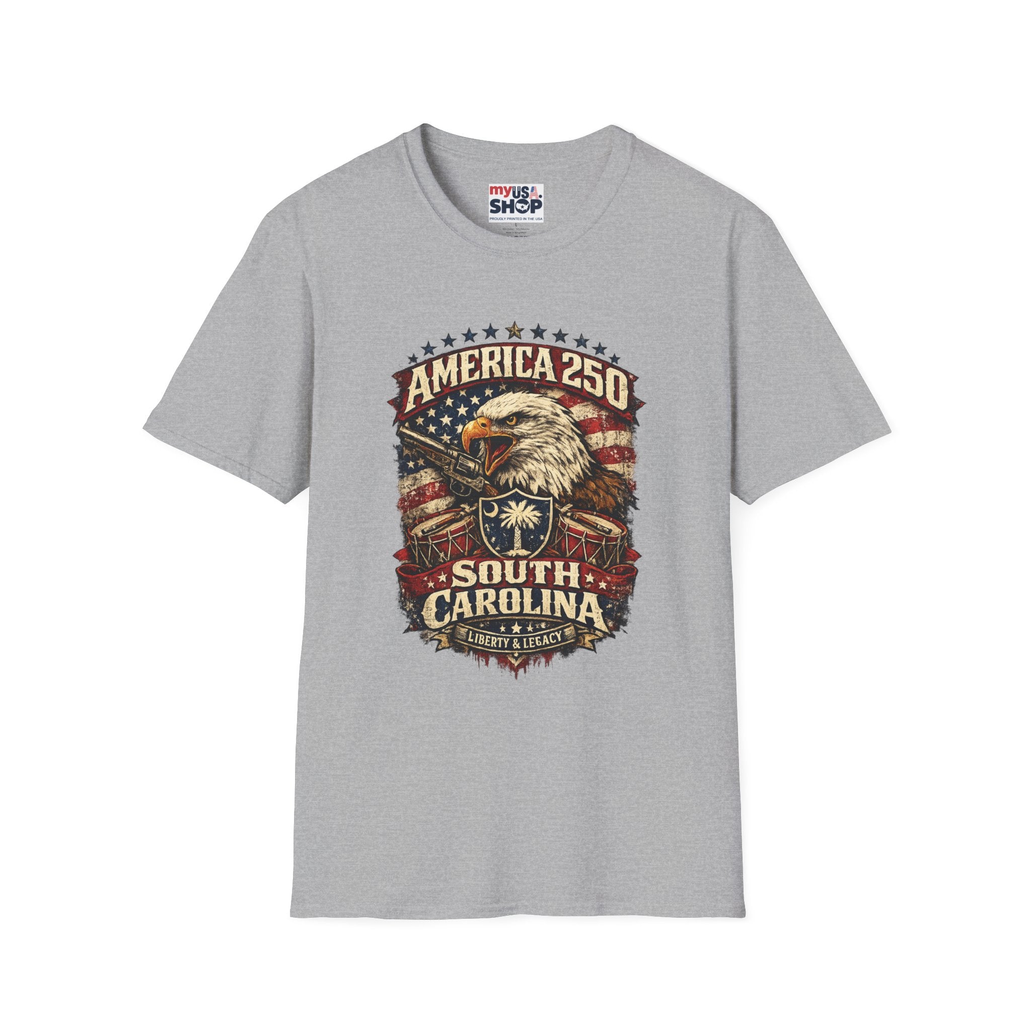 T-Shirt — America 250 South Carolina Vintage Eagle Patriotic Tee