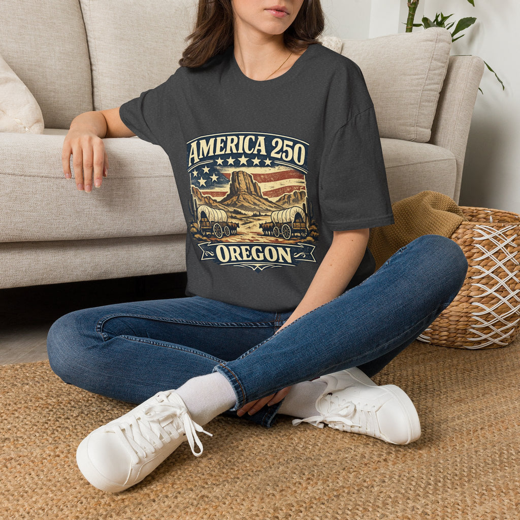 America 250 Shirt — Oregon Western Pioneer Trail Graphic Tee