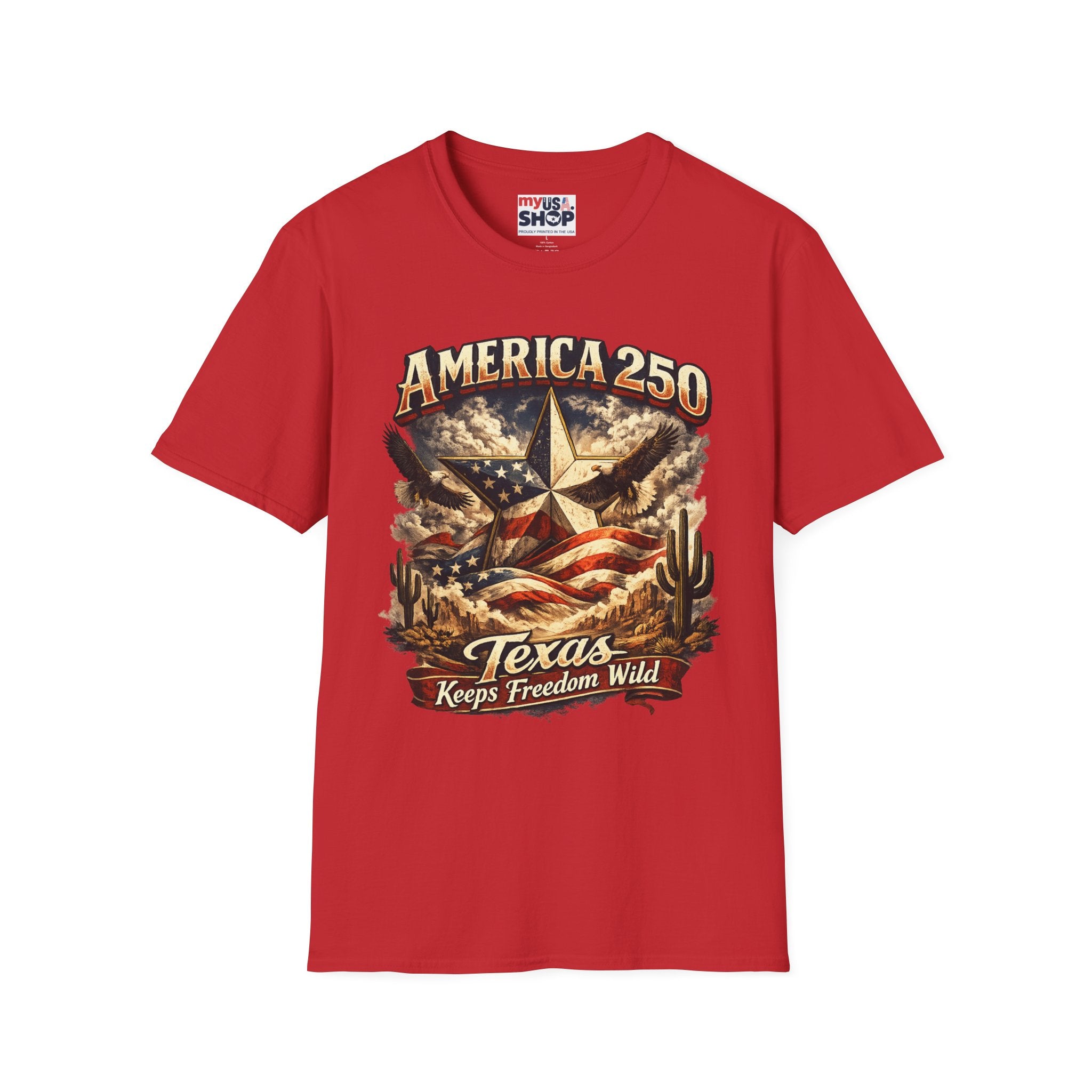 America 250 Texas Shirt — Texas Keeps Freedom Wild Patriotic Tee