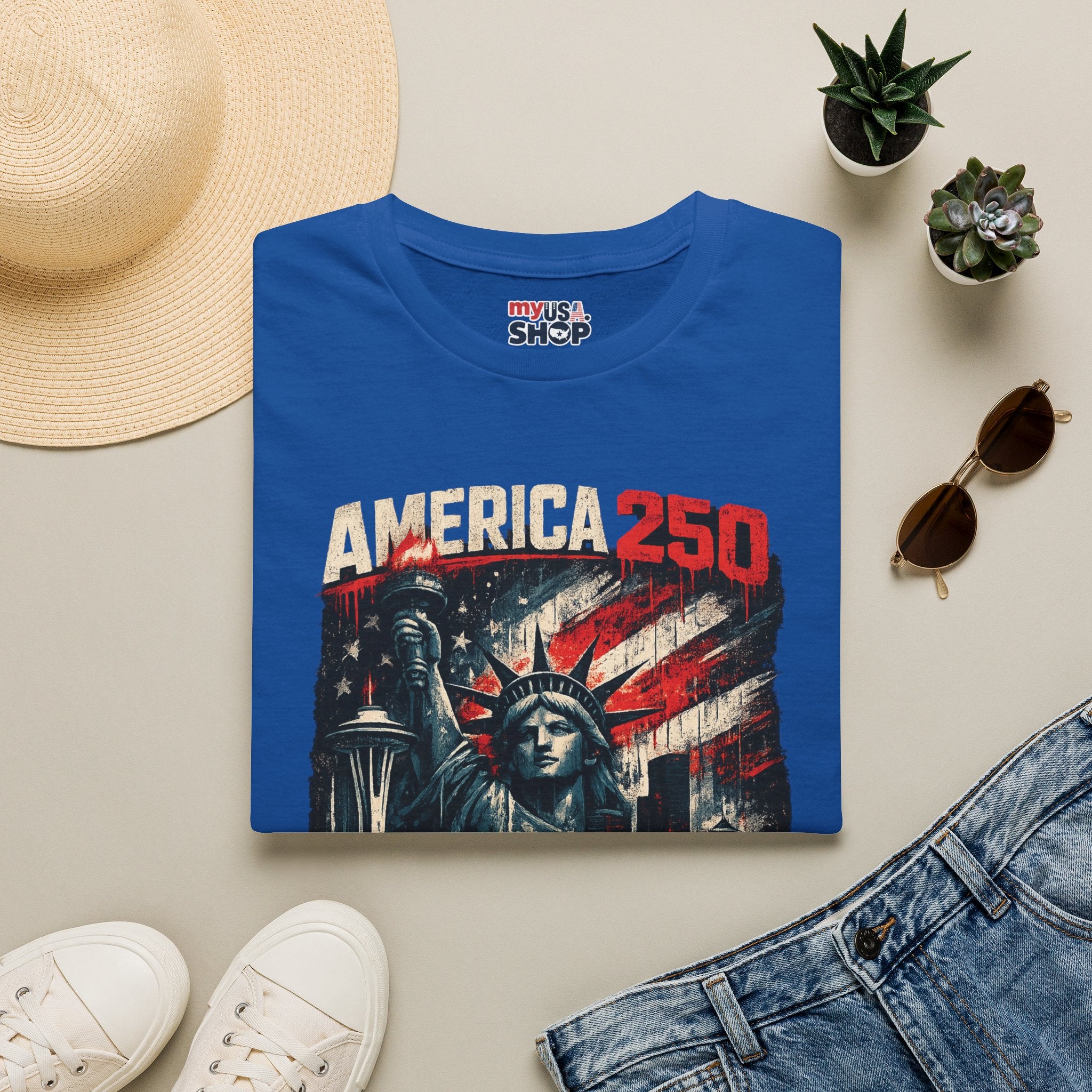 America 250 Statue of Liberty T-Shirt — Washington Strong Patriotic Tee