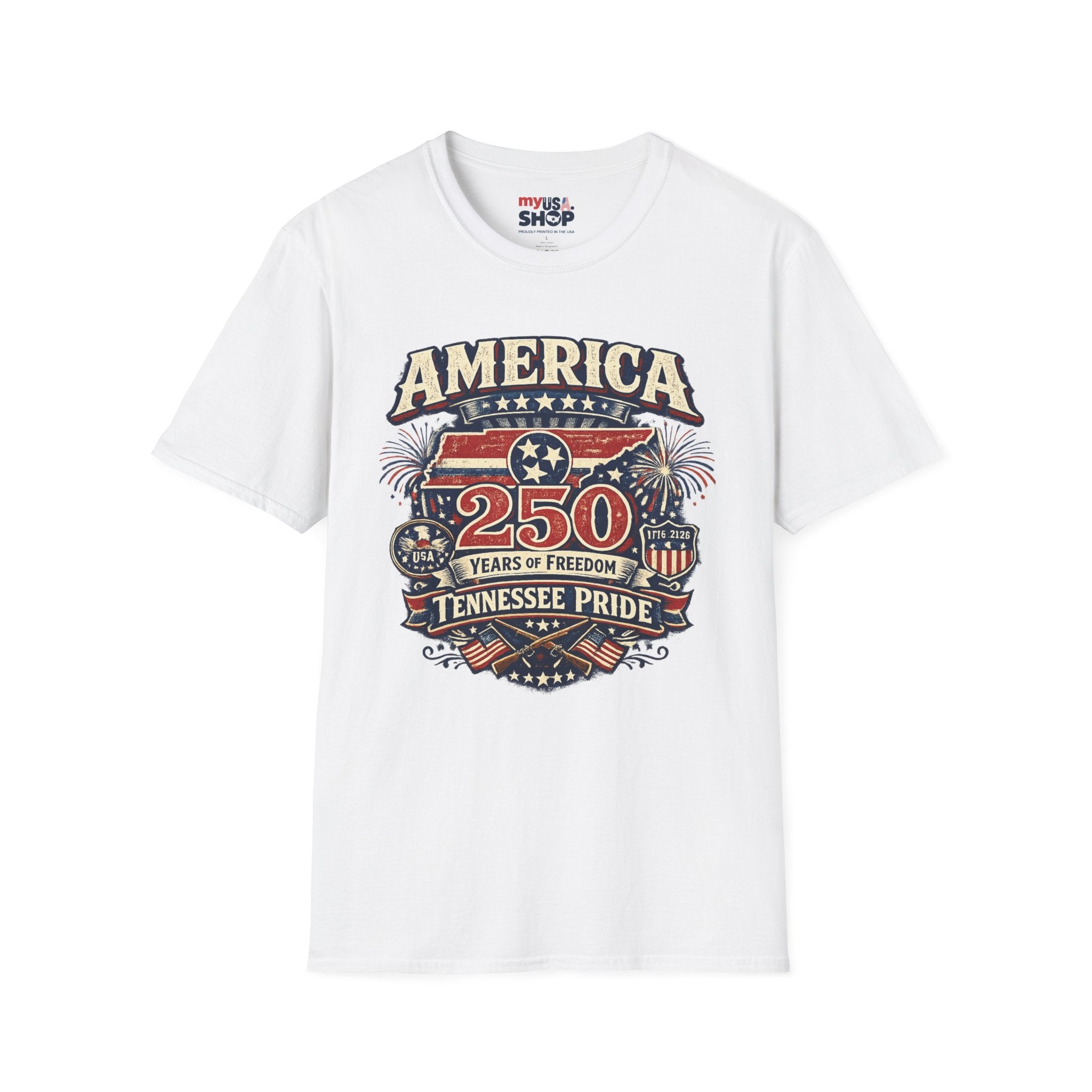 America 250 Tennessee Pride Shirt — 250 Years of Freedom Graphic Tee