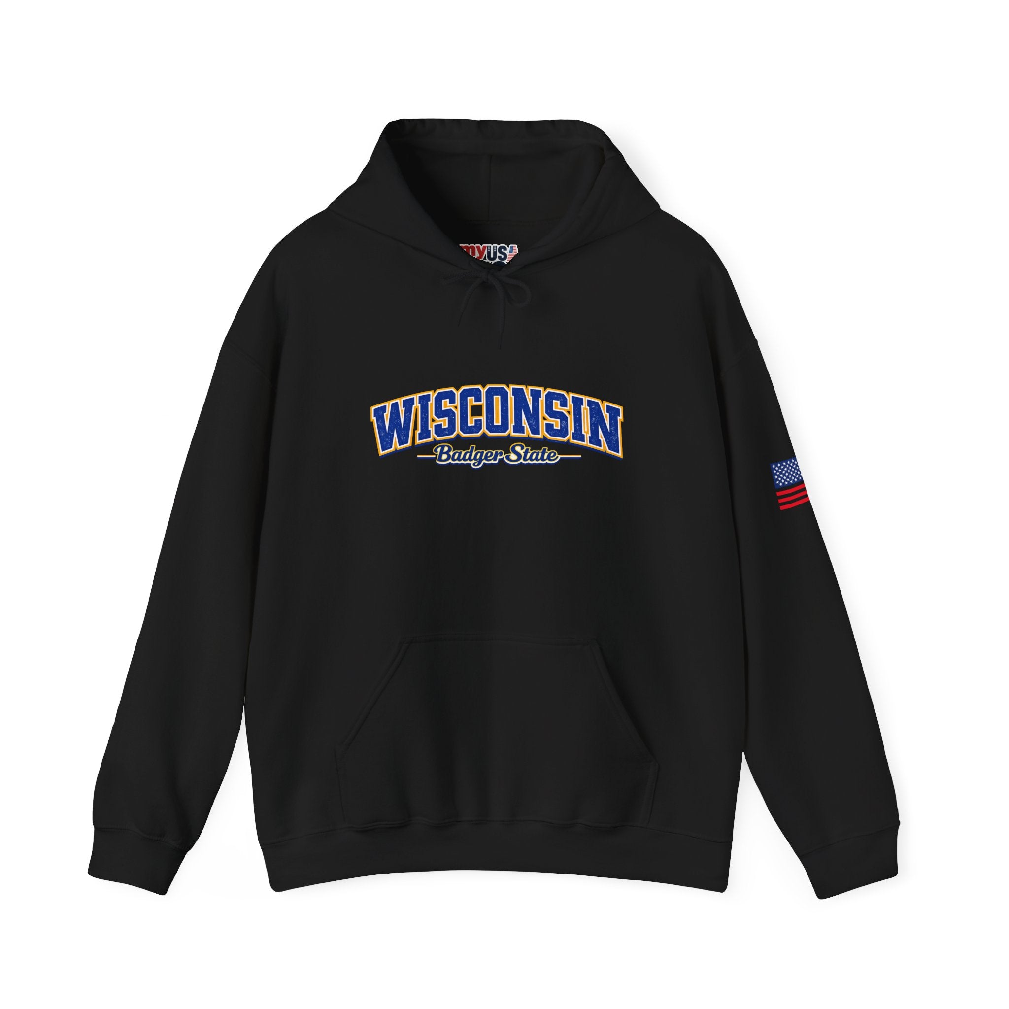 Wisconsin Badger State Heavy Blend Hooded Sweatshirt