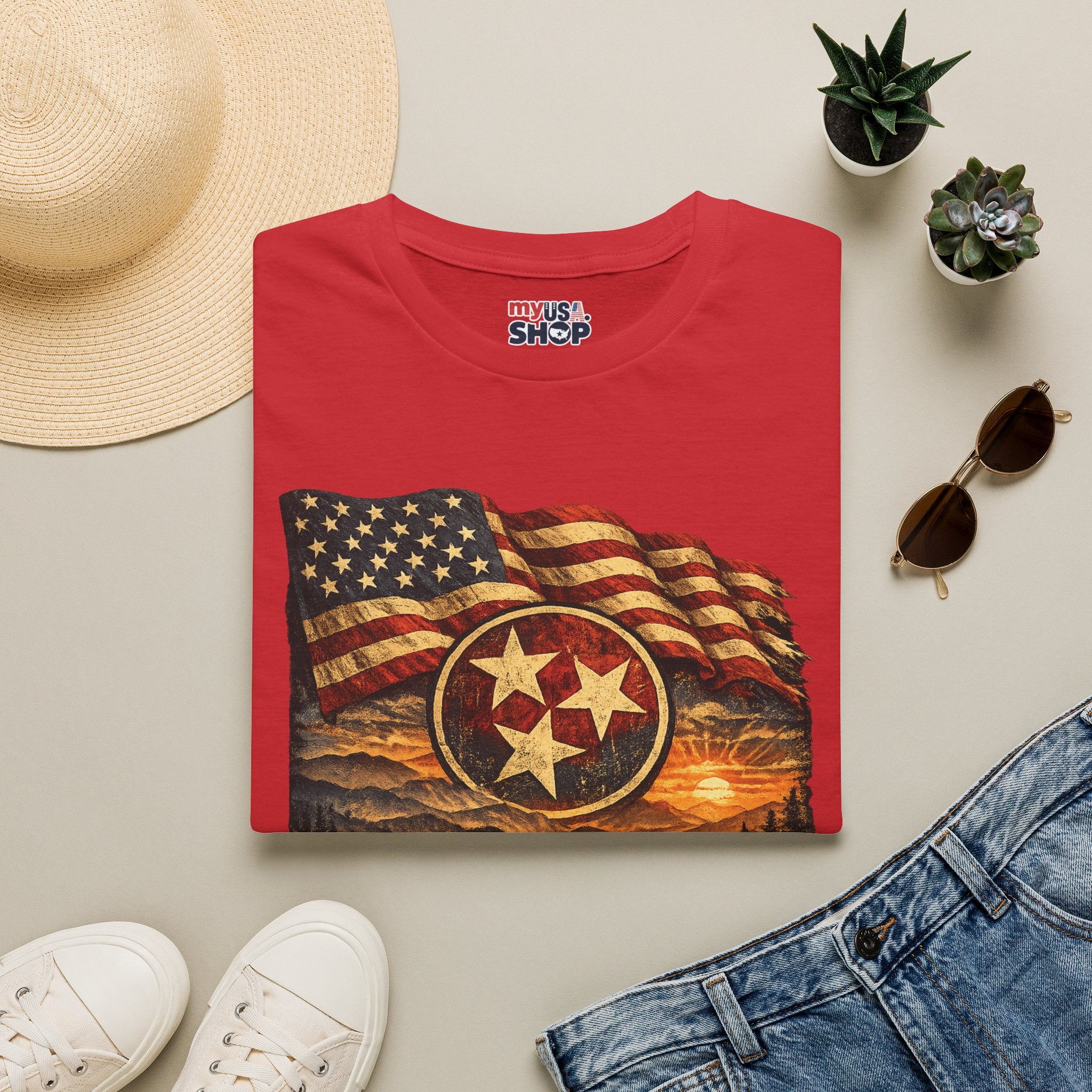 America 250 Tennessee T-Shirt — 250 Years of Freedom Patriotic Graphic Tee