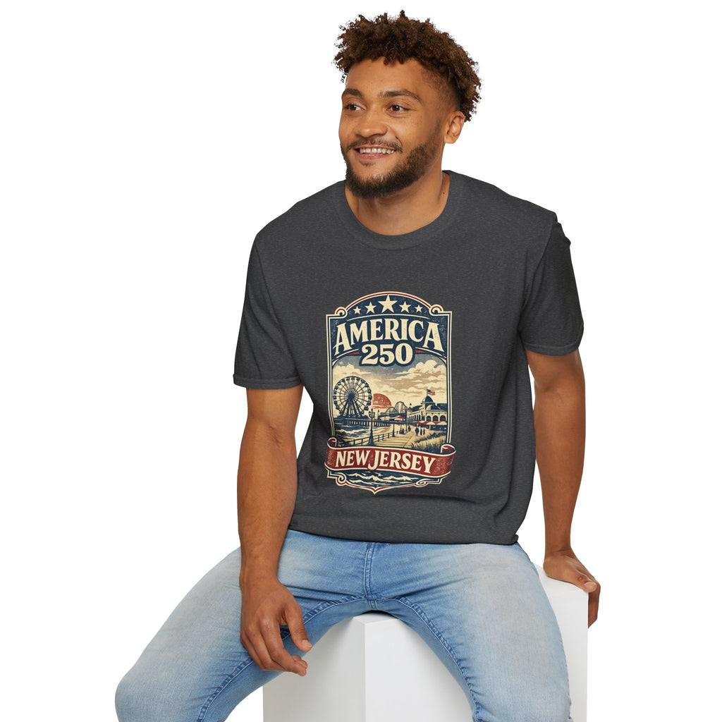 America 250 New Jersey Vintage Patriotic Graphic