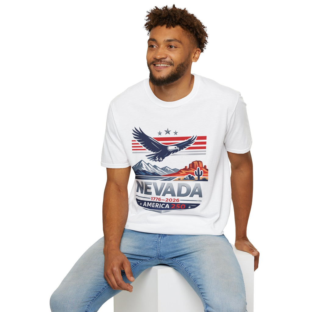America 250 Nevada Eagle T-Shirt — Patriotic Desert Graphic Tee