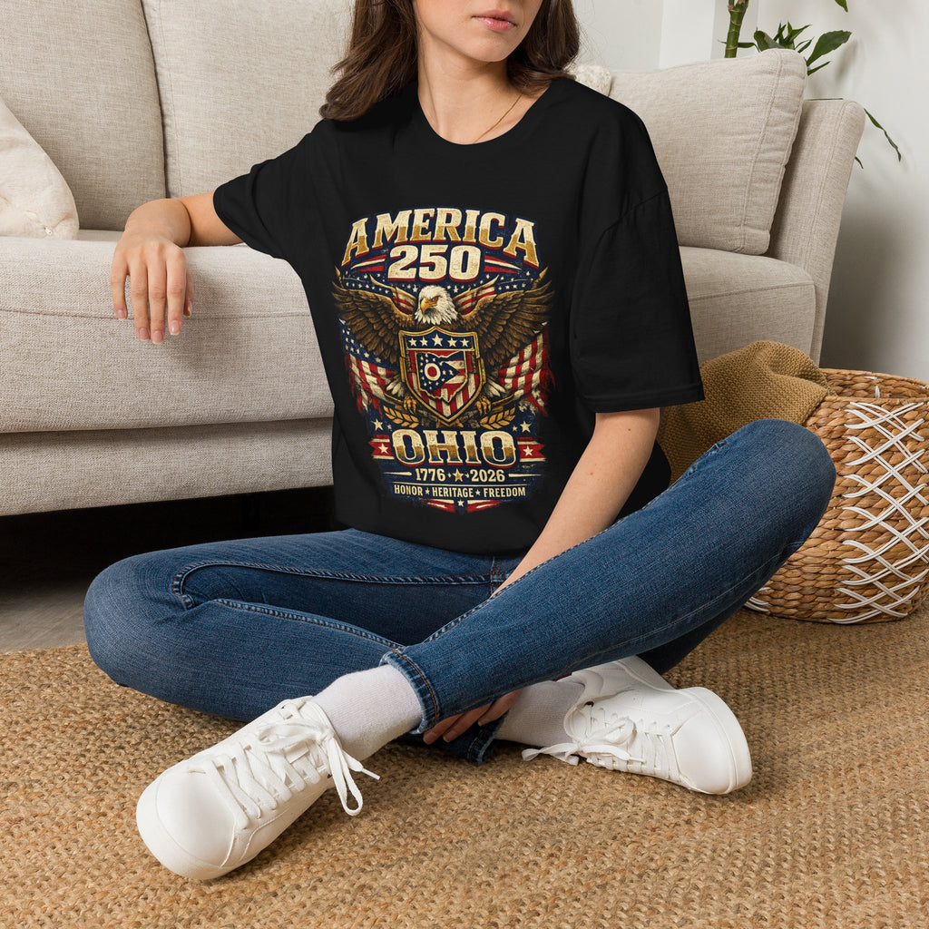America 250 Ohio Eagle T-Shirt —1776–2026 Patriotic Tee