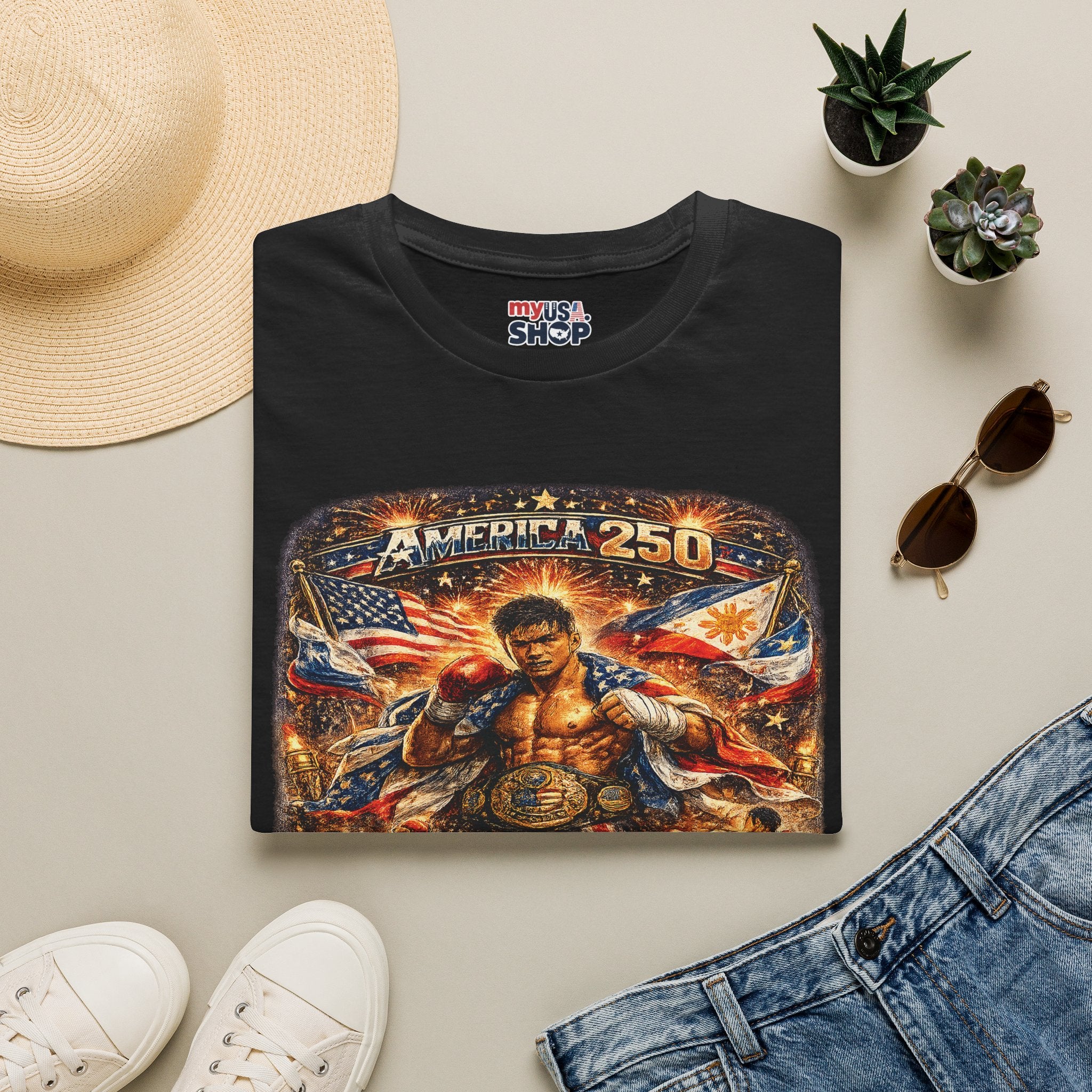 Filipino Pride 'Pinoy Heart' Graphic — America 250 Patriotic Design