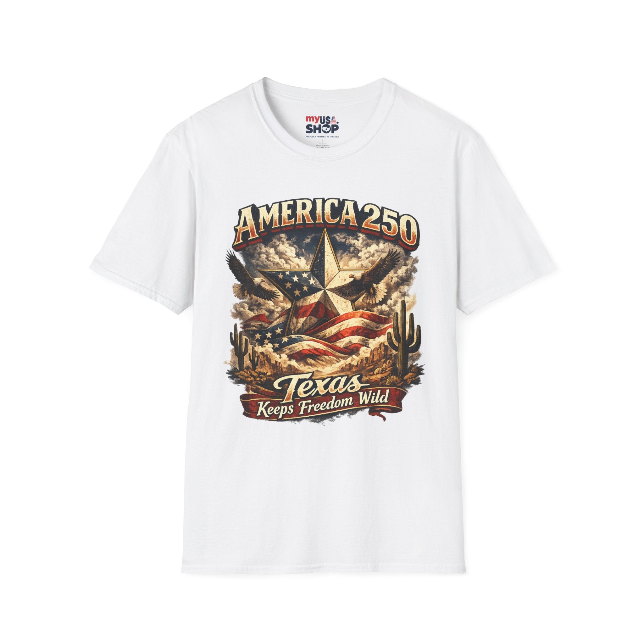 America 250 Texas Shirt — Texas Keeps Freedom Wild Patriotic Tee