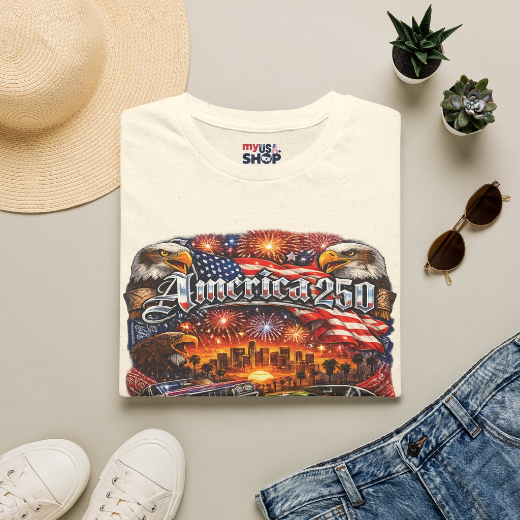 America 250 — Patriotic Bald Eagles, Fireworks & Chicano Pride