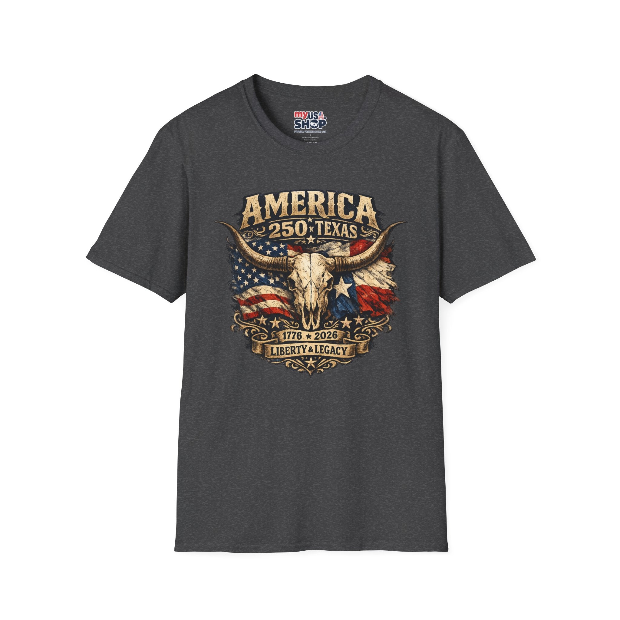 America 250 Texas T-Shirt — 250th Anniversary Vintage Flag Design