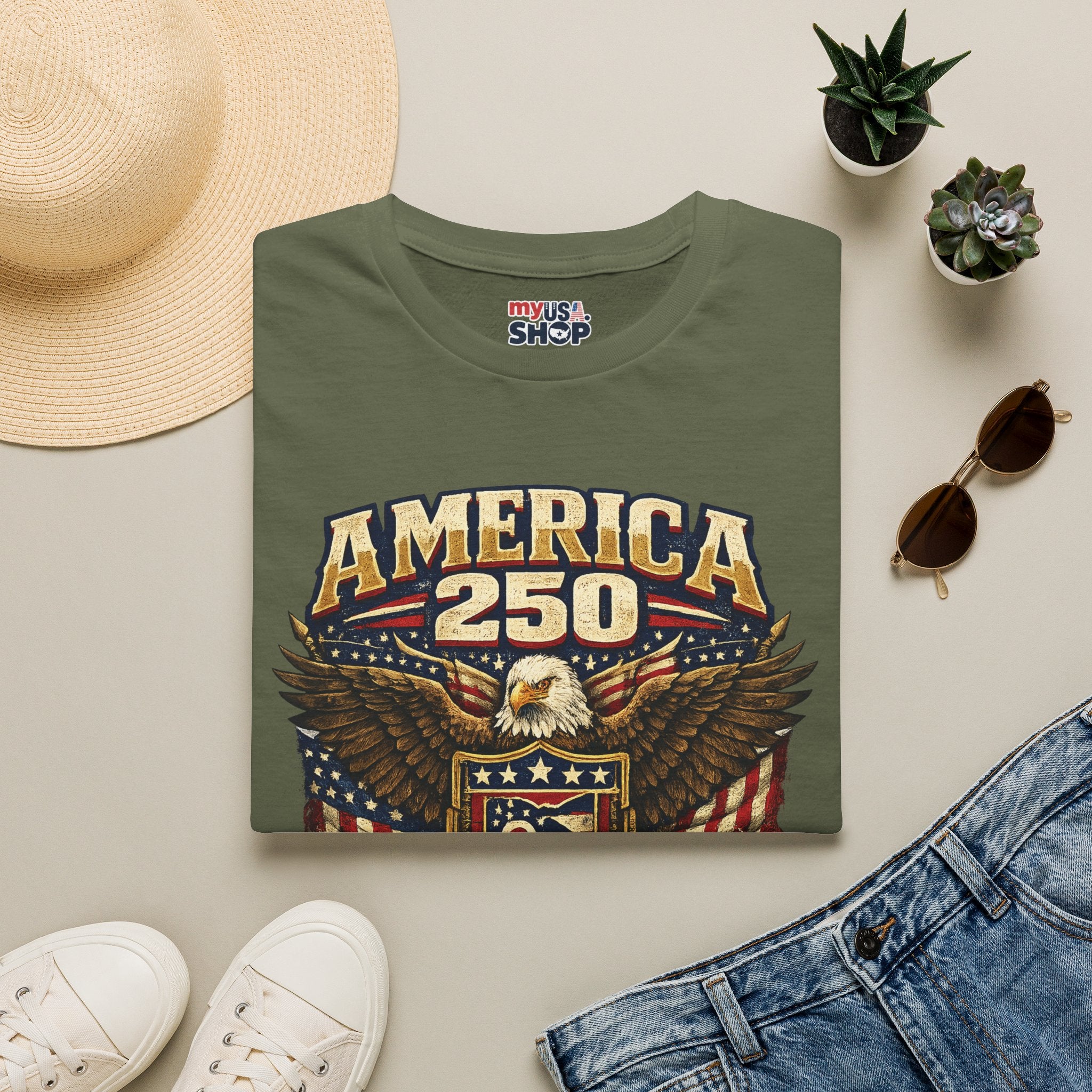 America 250 Ohio Eagle T-Shirt —1776–2026 Patriotic Tee