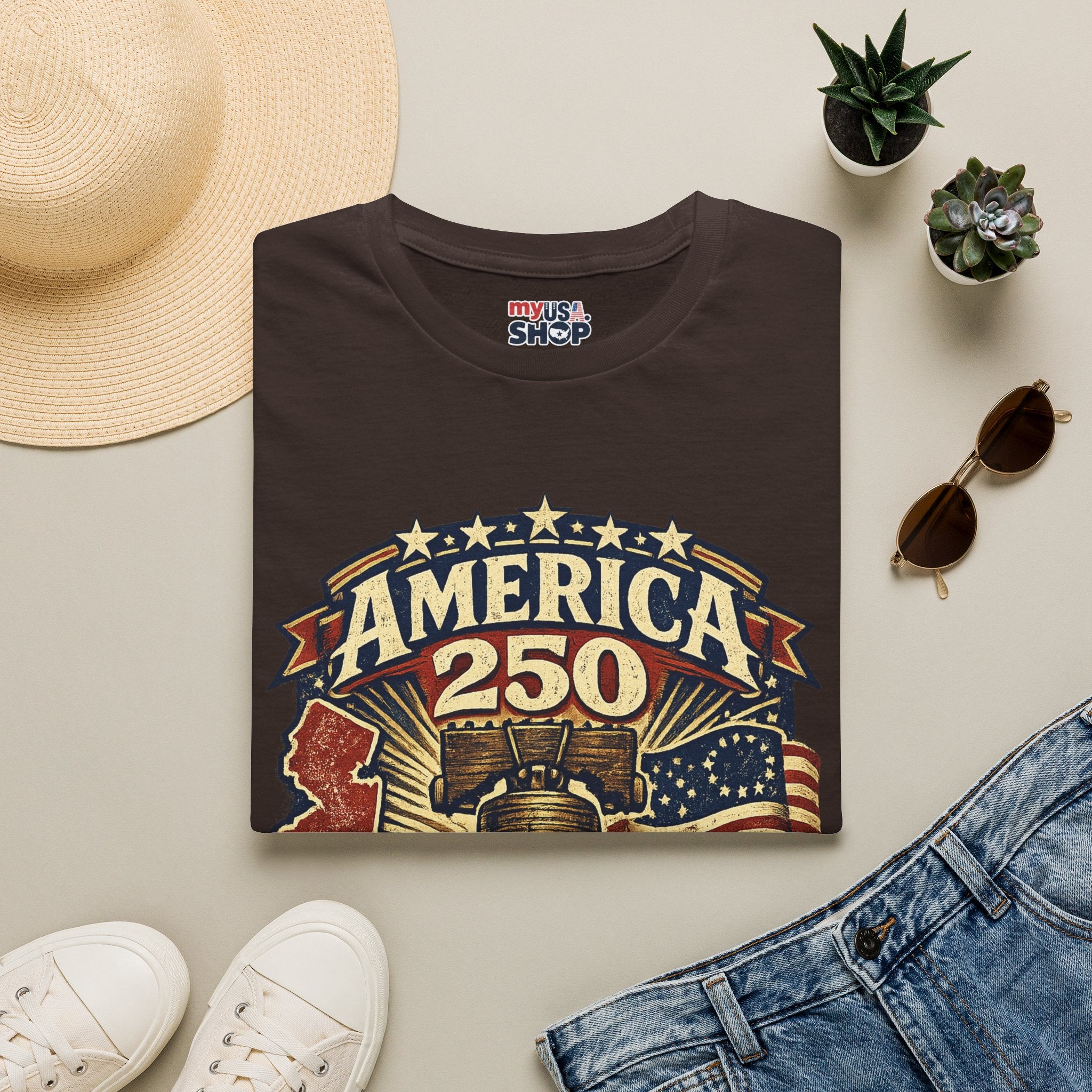 America 250 New Jersey Bicentennial Liberty Bell Tee