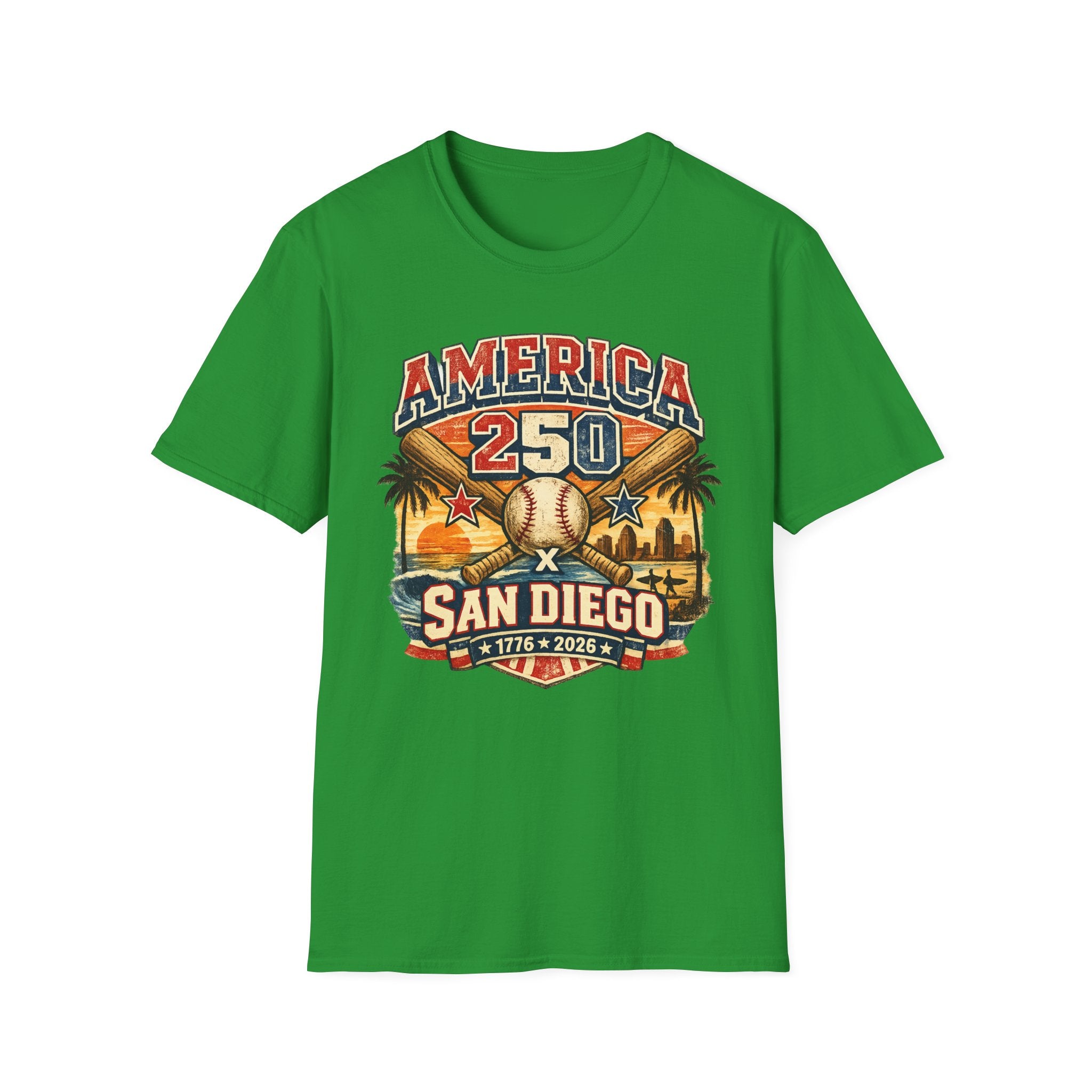 America 250 San Diego California Baseball Tee