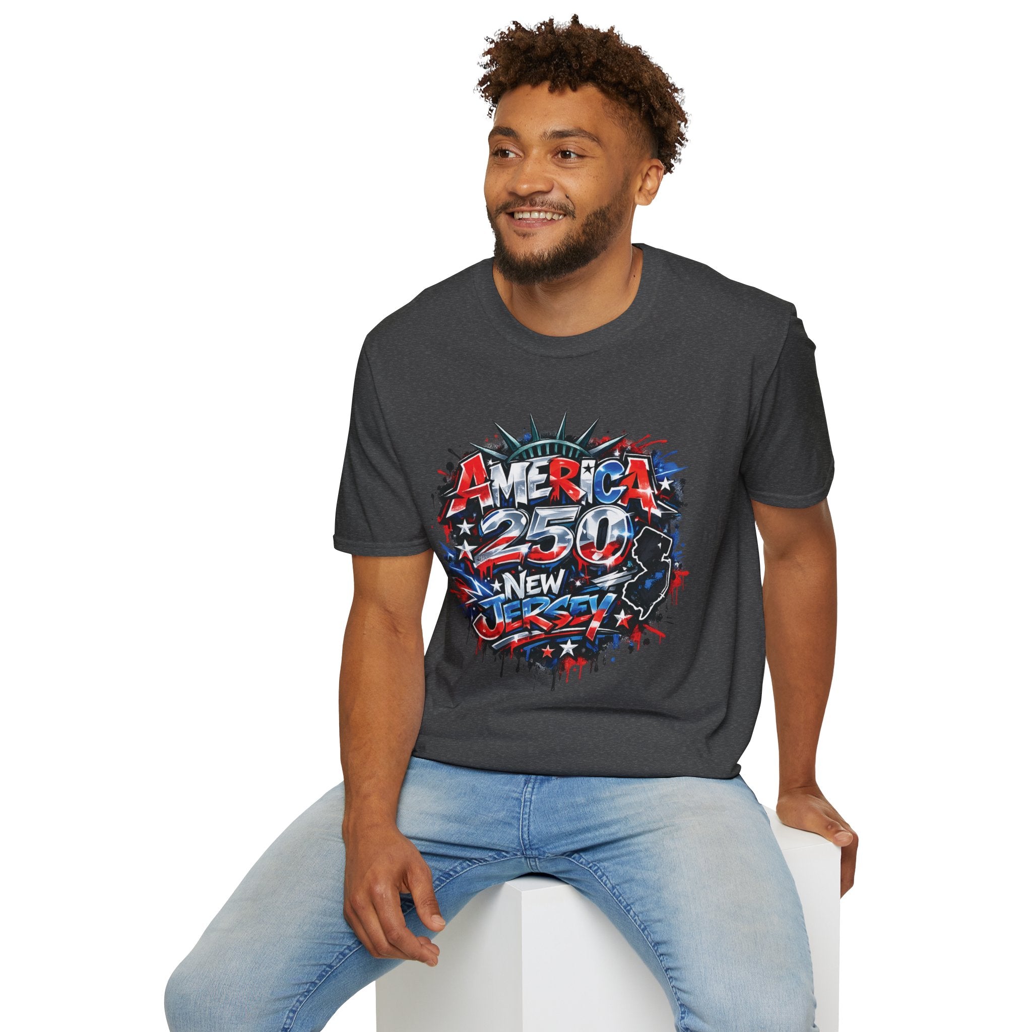 America 250 T-Shirt — New Jersey Patriotic USA 250th Anniversary Graphic Tee
