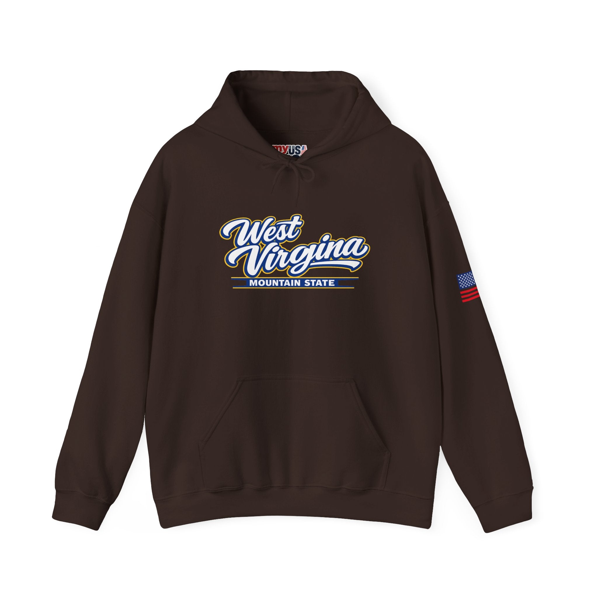 West Virginia Mountain State Heavy Blend Hooded Sweatshirt
