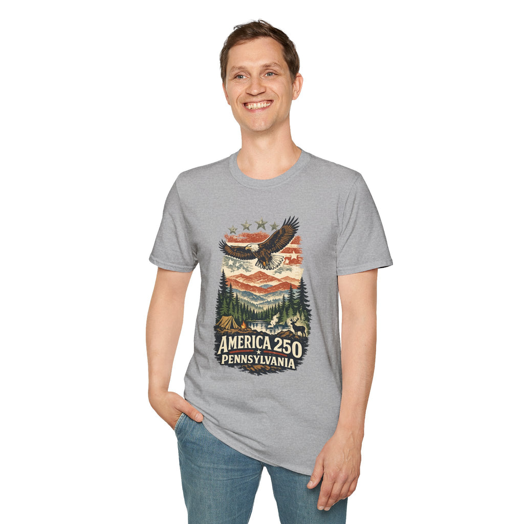 Pennsylvania America 250 Shirt — Wilderness Eagle Outdoor Graphic Tee