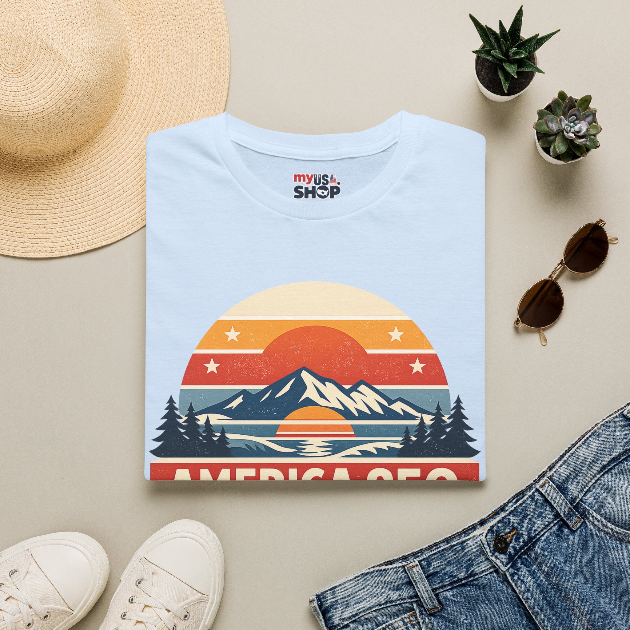 America 250 North Carolina - Mountain Sunset T-Shirt