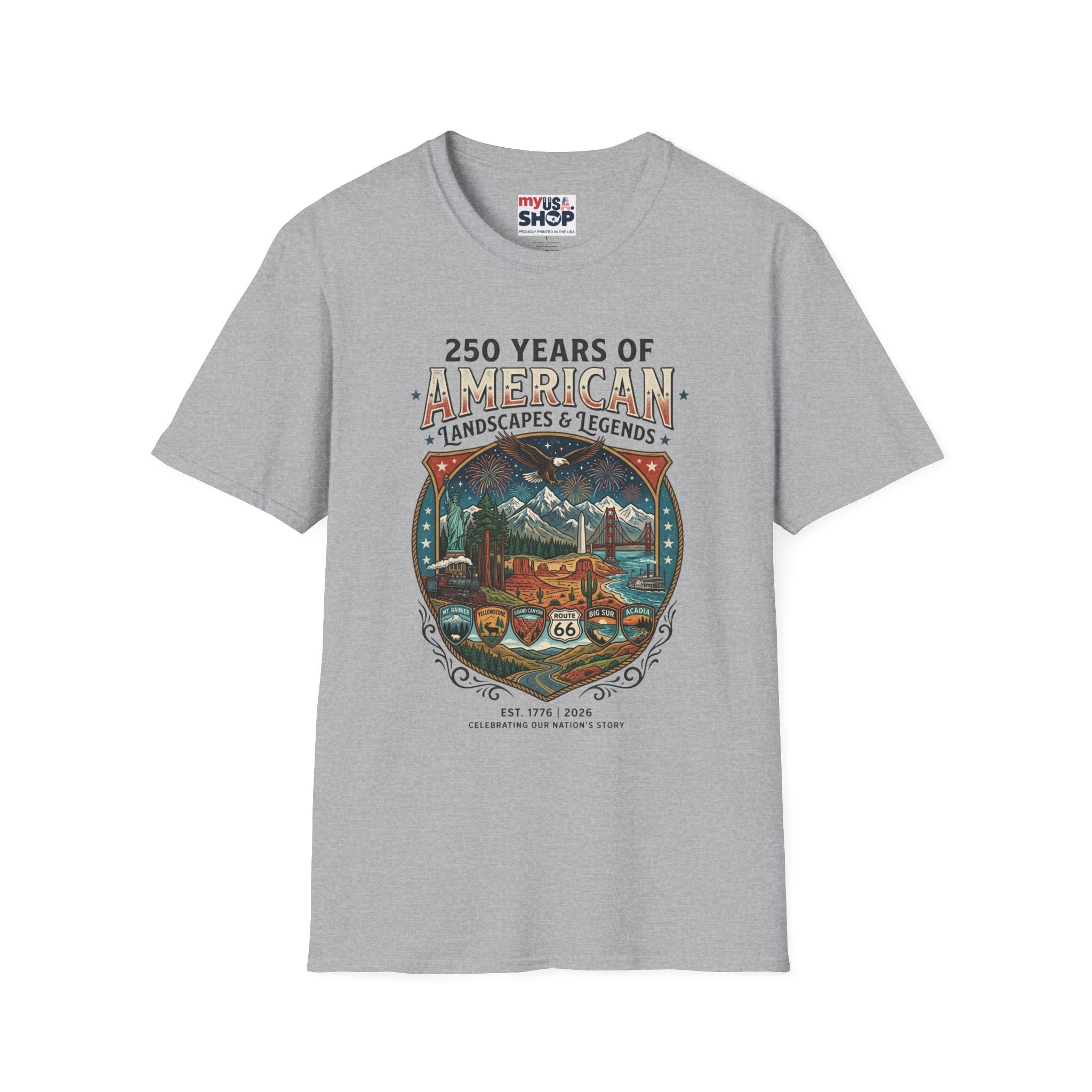 250 Years of American Landscapes & Legends T-Shirt America 250 Pop Culture