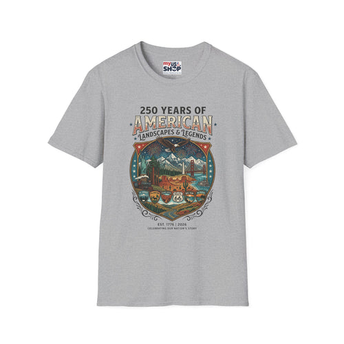 250 Years of American Landscapes & Legends T-Shirt America 250 Pop Culture