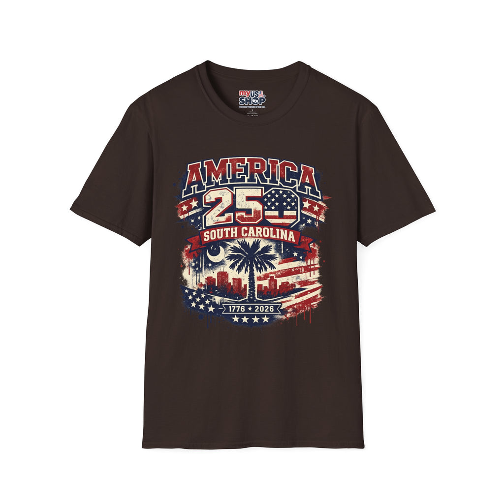 America 250 South Carolina T‑Shirt — Patriotic 250th Anniversary USA Graphic Tee