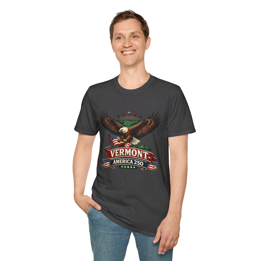 America 250 – Vermont Eagle Heritage Vintage Tee Design
