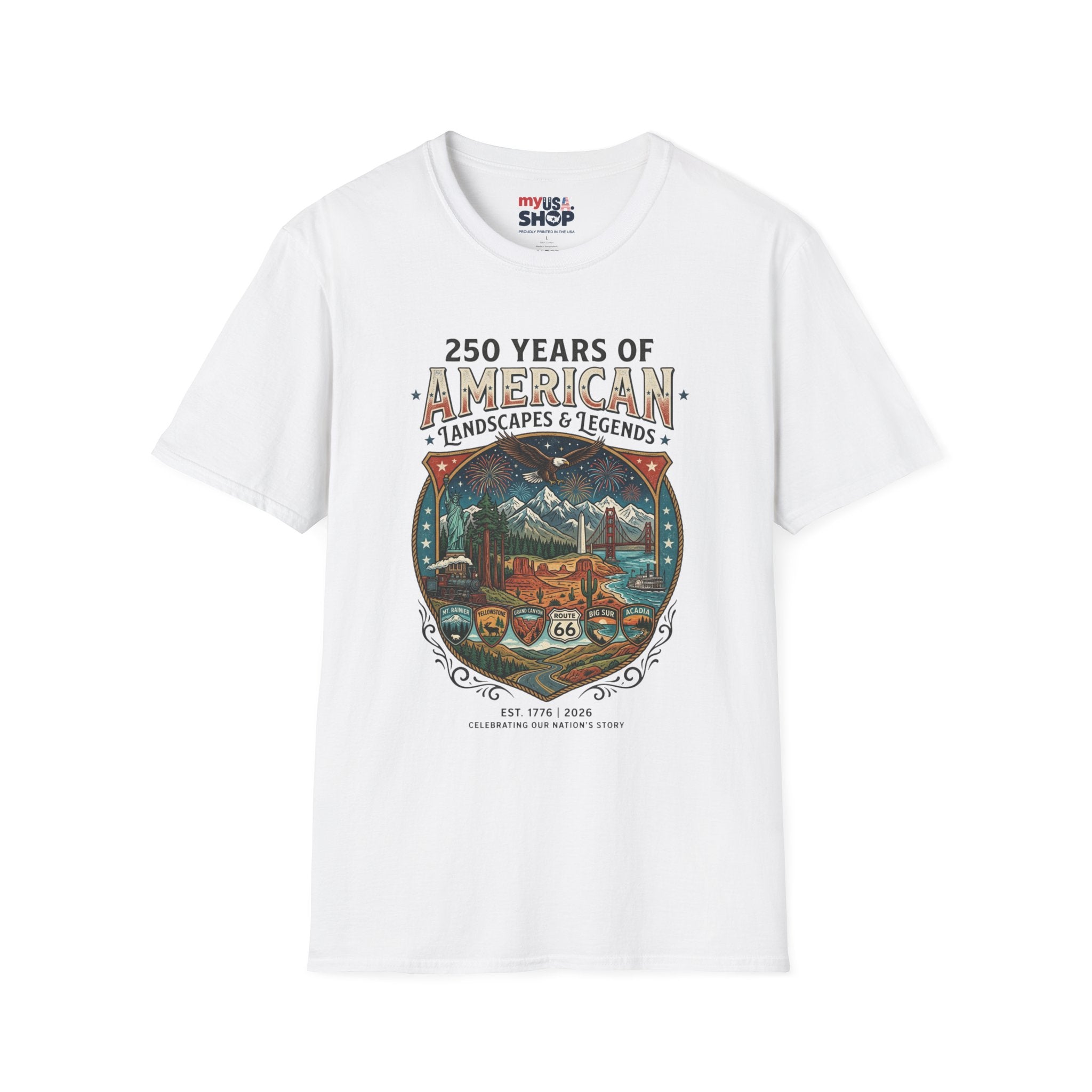 250 Years of American Landscapes & Legends T-Shirt America 250 Pop Culture