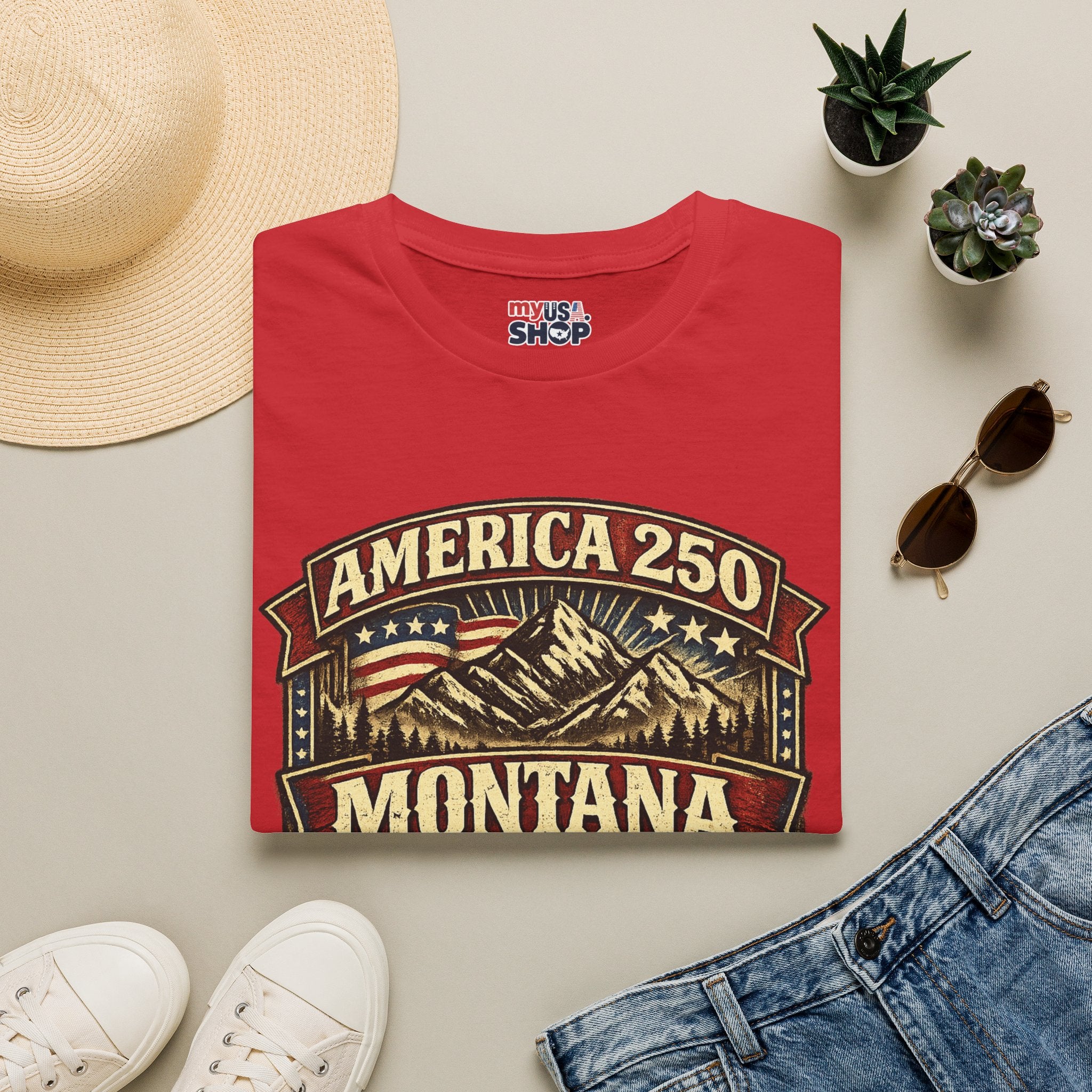 America 250 Montana Vintage Mountain