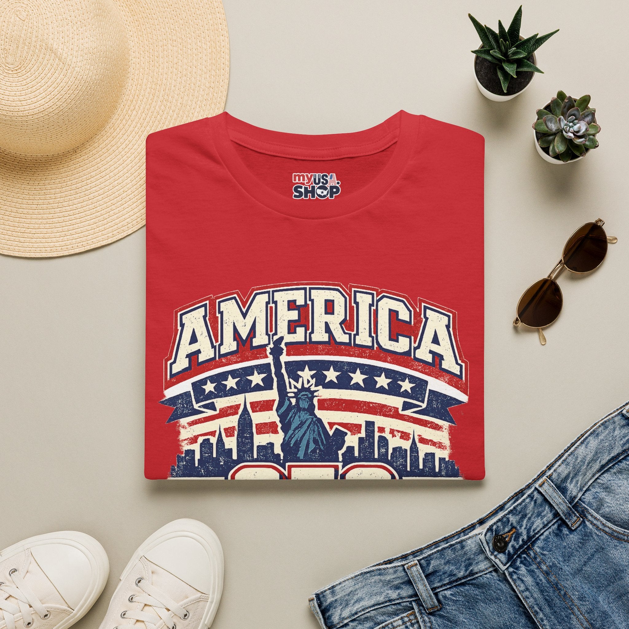 America 250 New York — 1776-2026 Patriotic Tee